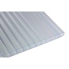 48 In W X 96 In L X 0 25 In T Clear Twin Wall Polycarbonate Sheet