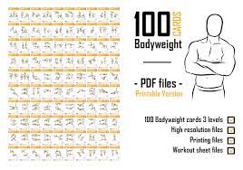 100 bodyweight cards pdf printable file