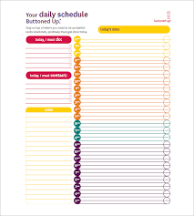 Day Schedule Template 7 Free Word Excel Pdf Format