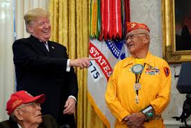The navajo code talkers are often regarded as a secret weapon that helped the allied forces win world war ii. Trump Makes Pocahontas Joke About Elizabeth Warren At Navajo Code Talkers Event