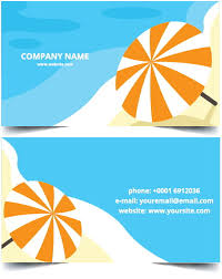 summer travel agency business card