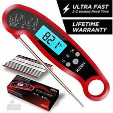 Details About Bundle Cook Grill Bbq Meat Thermometer Digital W Temperature Guide Chart Set New