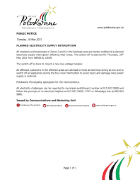 #loadshedding we regret to inform you that loadshedding stage 2 will be implemented from 12pm today until sunday evening. Polokwane Municipality Posts Facebook