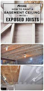 basement ceiling with exposed joists