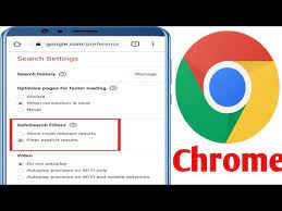 safe search in google chrome