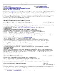 Resume CV Cover Letter  digital marketing resume sample  marketing    