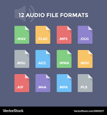 audio file formats royalty free vector