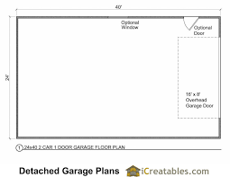 24x40 Garage Plans 24x40 Detached