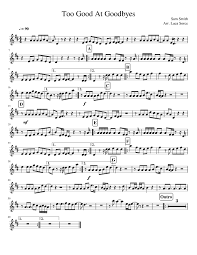 From me rehúso by relaxingmix. Too Good At Goodbyes Luca Voor Luca T Sheet Music For Saxophone Alto Solo Musescore Com