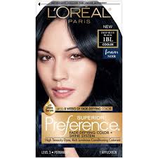 Buy l'oréal black hair colourants and get the best deals at the lowest prices on ebay! L Oreal Paris Superior Preference Fade Defying Shine Permanent Hair Color 1bl Deep Blue Black 1 Kit Walmart Com Walmart Com