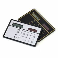 Mini Slim Credit Card Solar Power Pocket Calculators Ebay