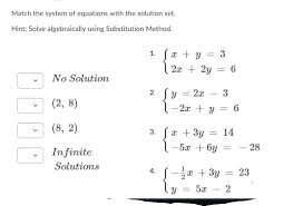 Solved Match The System Of Equations