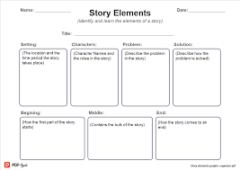 story elements graphic organizer pdf
