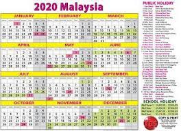 Free blank calendar printable (pdf, word & excel format). Tds 2020 Calendar Malaysia Kalendar 2020 Malaysia Holiday Calendar Calendar Sitting Room Decor