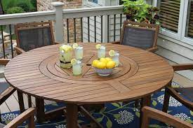 Round Picnic Table With Lazy Susan