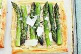 asparagus  ham and mascarpone tart