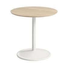 Soft Solid Oak Side Table With White