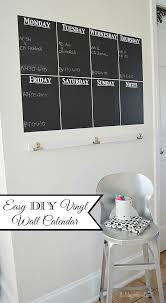 Diy Chalkboard Vinyl Wall Calendar
