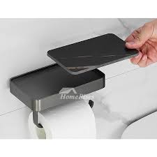 Wall Mount Toilet Roll Holder With