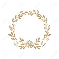 Floral Rustic Wreath For Wedding Invitation Template Design