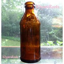 Old Amber Glass Certo Bottle With