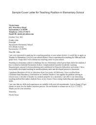 cover letter examples for teachers   program format  teacher cover letter for elementary teacher cover letter     