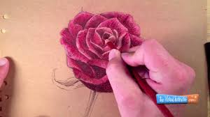 Repeat these steps across a. How To Draw A Rose With Colored Pencils Paintingtube