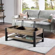 Brown Large Rectangle Wood Coffee Table