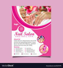 nails salon flyer template royalty free