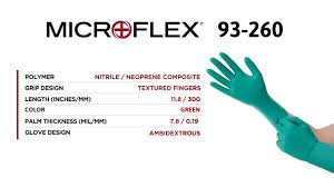Ansell Microflex 93 260 Chemical Resistant Disposable