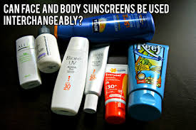 face and body sunscreens can they be