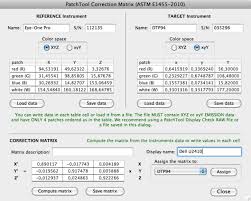 patchtool correction matrix tool