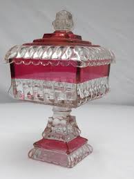 vintage indiana glass ruby red flash