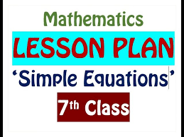 7th Class Maths Lesson Plan Simple