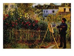 Monet Painting In His Garden In