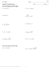 n12treqs simple trig equations pdf