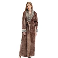 womens robe soft plush bathrobe fluffy