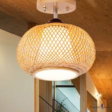 1 Head Bamboo Cage Ceiling Light