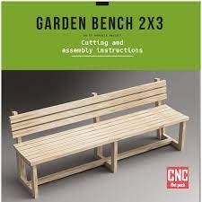 Garden Bench 2x3 Diy Plans Traditional