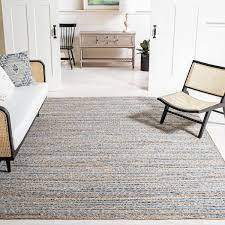 10 ft braided striped area rug