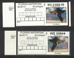 Fl24 Fl24a Florida State Duck Stamps 2 Singles Error