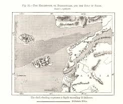 Battering at the gate to constantinople: Hellespont Dardanelles Gulf Of Saros Samothrace Turkey Sketch Map 1885