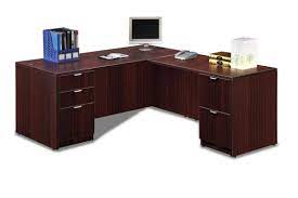Corner side l shaped table, home office computer desk with small desktop shelf, study writing desk with round fillet edge, desks for. Mahogany L Shaped Desk Drawers Mahogany Express Laminate Express Office Furniture