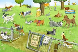 Let's face it, no one can say no to a wiggly, wagging tail. By Deborah Melmon Dog Park Dog Illustration Dog Art Cute Illustration