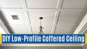 install a flat coffered ceiling low