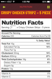 trusting nutrition facts sheetz