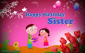 sister birthday ecard greeting card