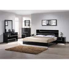 Select which pieces you think would go best with your new bed and create a new space or you can update your current bedroom with high quality furniture to complete the look. Black Lacquer With Crystal Accents Queen Bedroom Set 5pc Modern J M Lucca Luxury Walmart Com Walmart Com