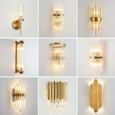Plating Golden Metal Wall Lamp Luxury