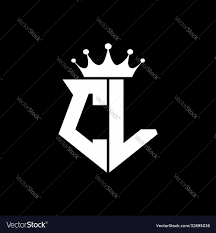 cl logo monogram shield shape with